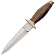 Wood Handle Boot Knife with Sheath - 6 Inch