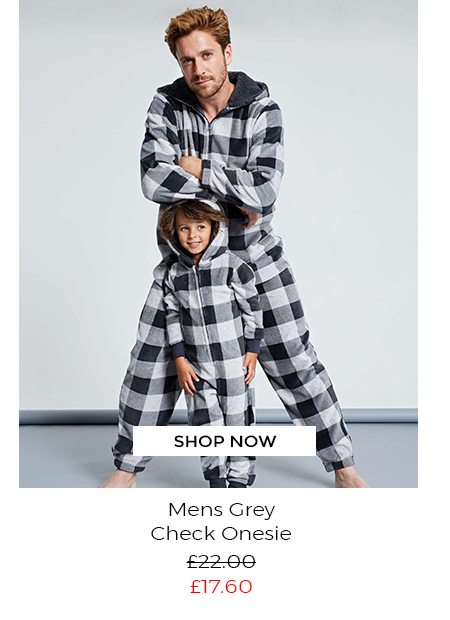Mini Me Grey Check Onesie