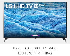 Shop LG 70 Black 4K HDR Smart LED TV With AI ThinQ