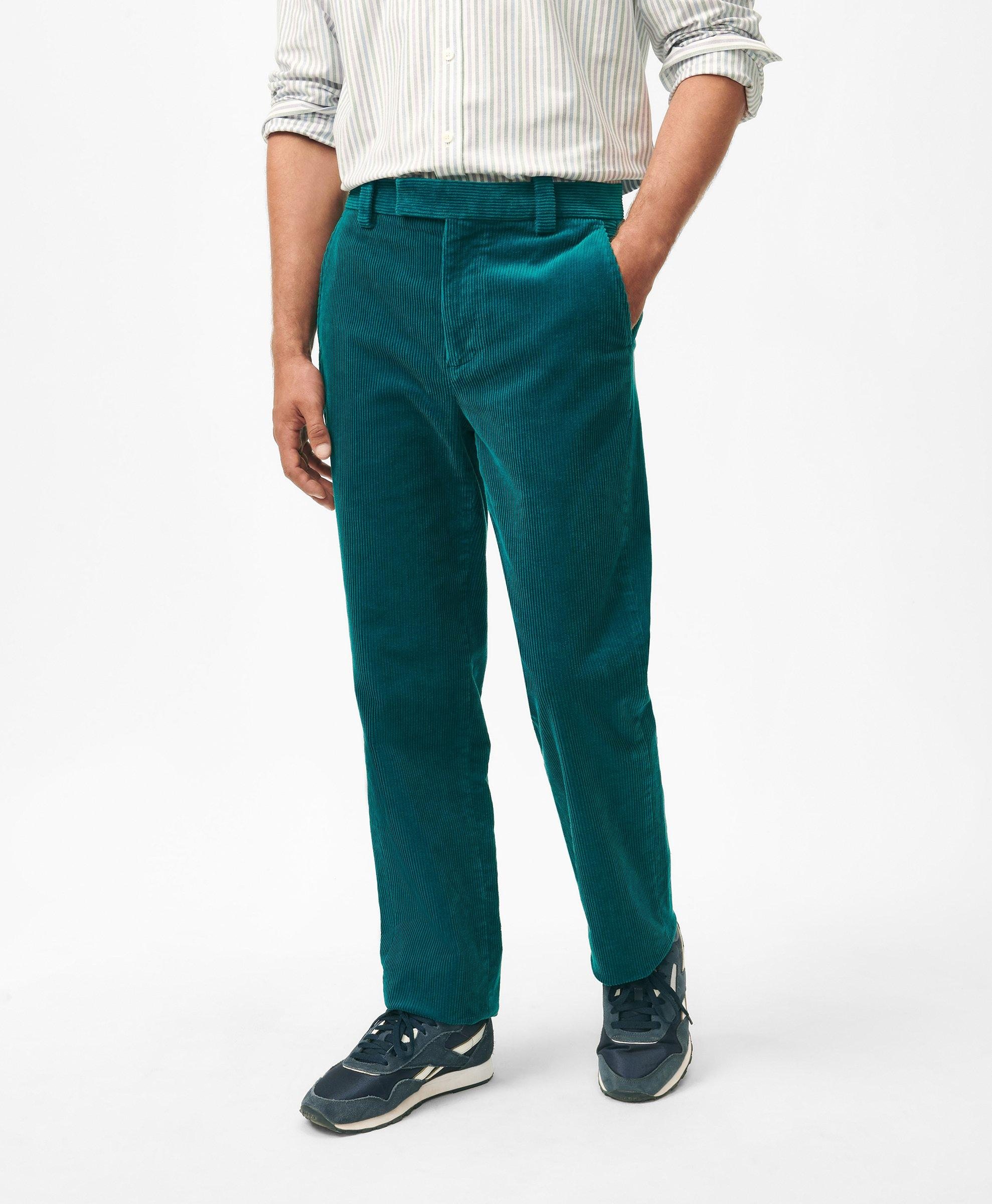 Regular Fit Cotton Wide-Wale Corduroy Pants