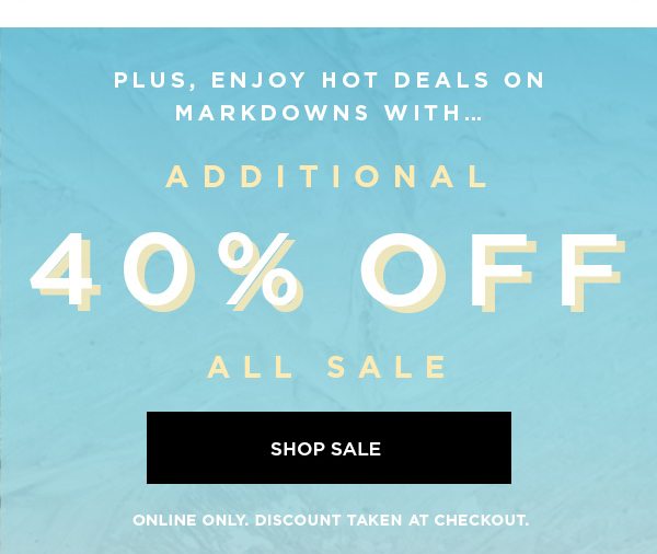 40% Off Shop Sale