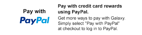 Pay with PayPal Pay with credit card rewards using PayPal. Get more ways to play with Galaxy. Simply select Pay with PayPal at checkout to log in to PayPal.