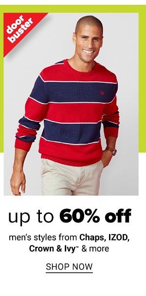 Up to 60% off sweaters, flannels, fleece & more Chaps, IZOD, Crown & Ivy & more - Shop Now