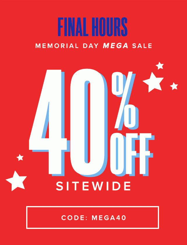 40% off sitewide!