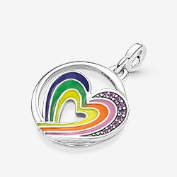 Pandora ME Rainbow Heart of Freedom Medallion