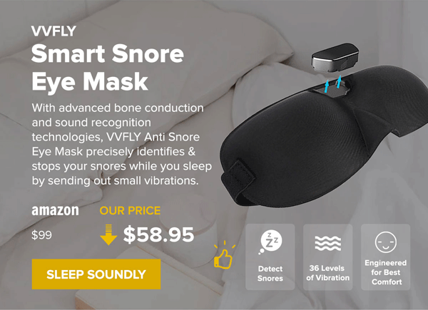 VVFLY Smart Snore Eye Mask | Sleep Soundly
