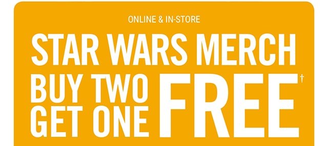 Star Wars Merch Buy Two Get One Free