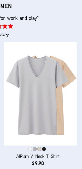 AIRISM V-NECK T-SHIRT - SHOP NOW