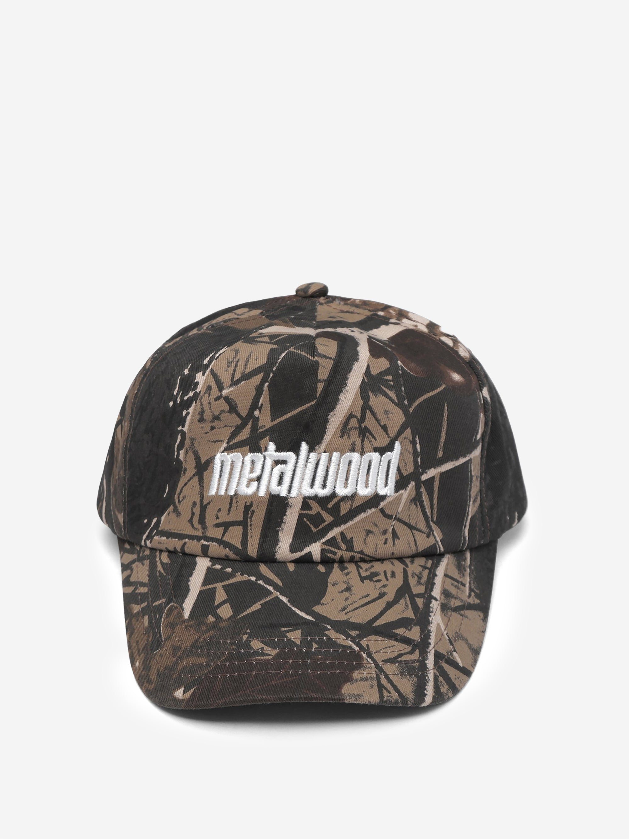 Image of metalwood Metal Logo 5-Panel Hat - Real Leaf Camo