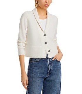 Cashmere Novelty Button Cashmere Blazer - Exclusive