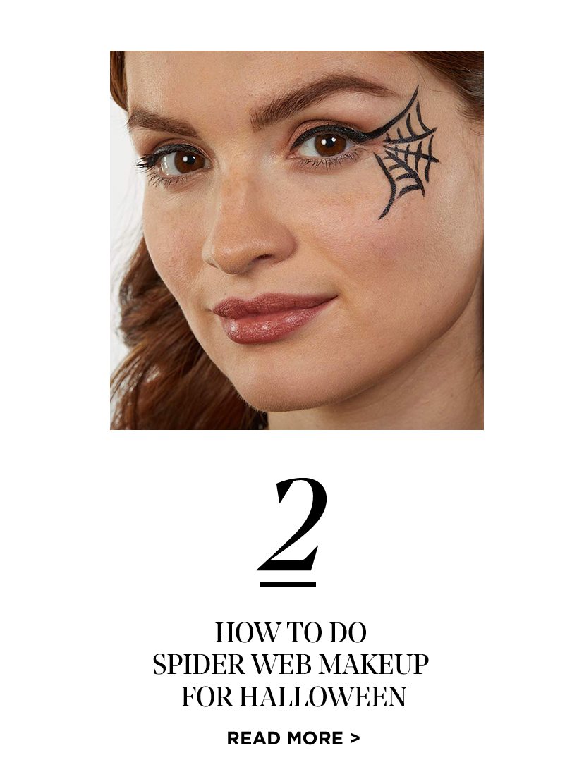 2 - HOW TO DO SPIDER WEB MAKEUP FOR HALLOWEEN - READ MORE >