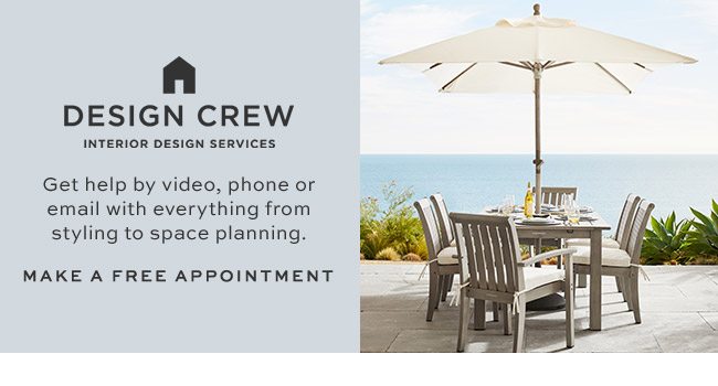 Design Crew: Make a free appointment