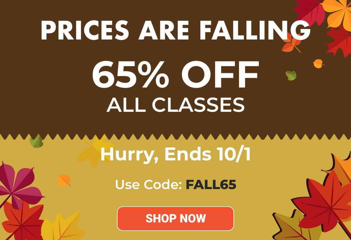 65% Off All Classes