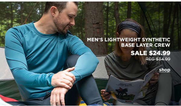 Men's Lightweight Synthetic Base Layer Crew - Click to Shop