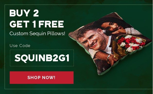 Buy 2 Get 1 Free Custom Sequin Pillows!