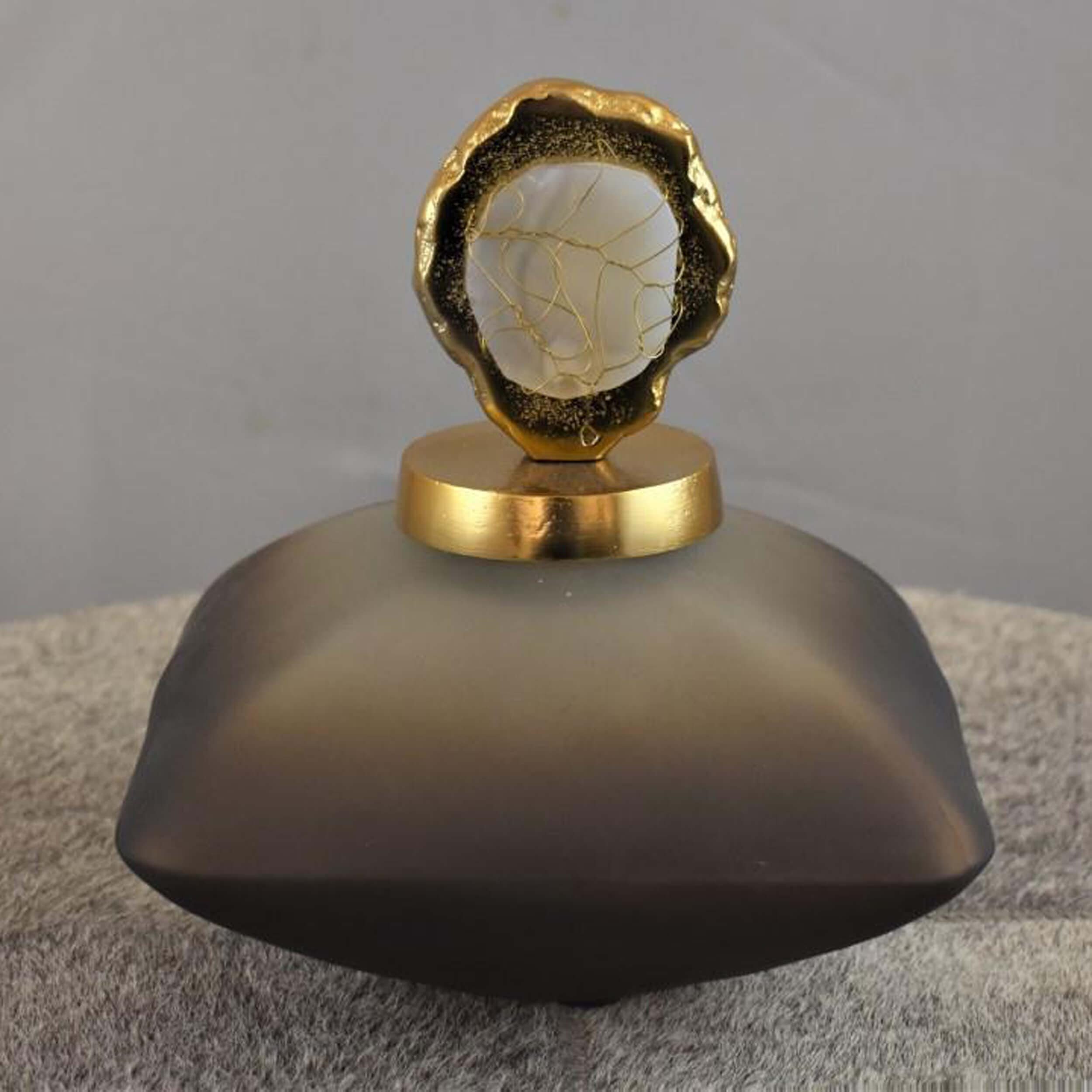 Image of Deco Glass Bottle with Stone Lid