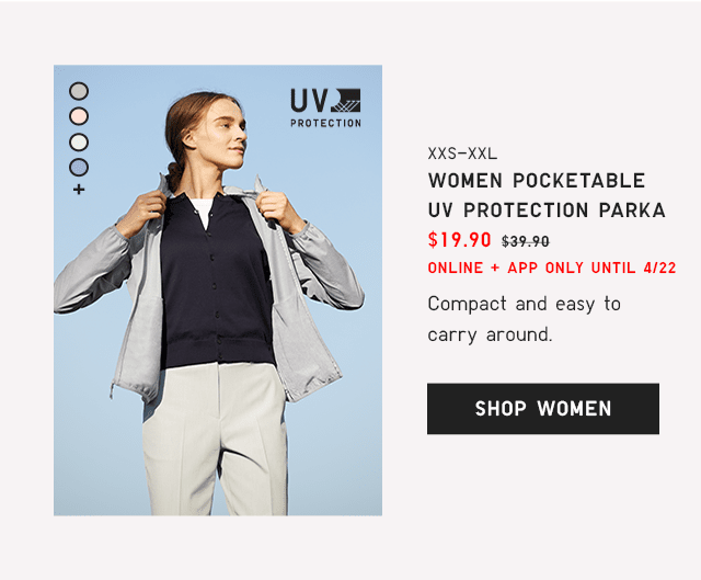 PDP1 - WOMEN POCKETABLE UV PROTECTION PARKA