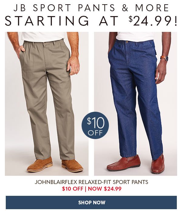 JBF RELAXED-FIT SPORTS PANTS $10 OFF NOW $24.99 - SHOP NOW