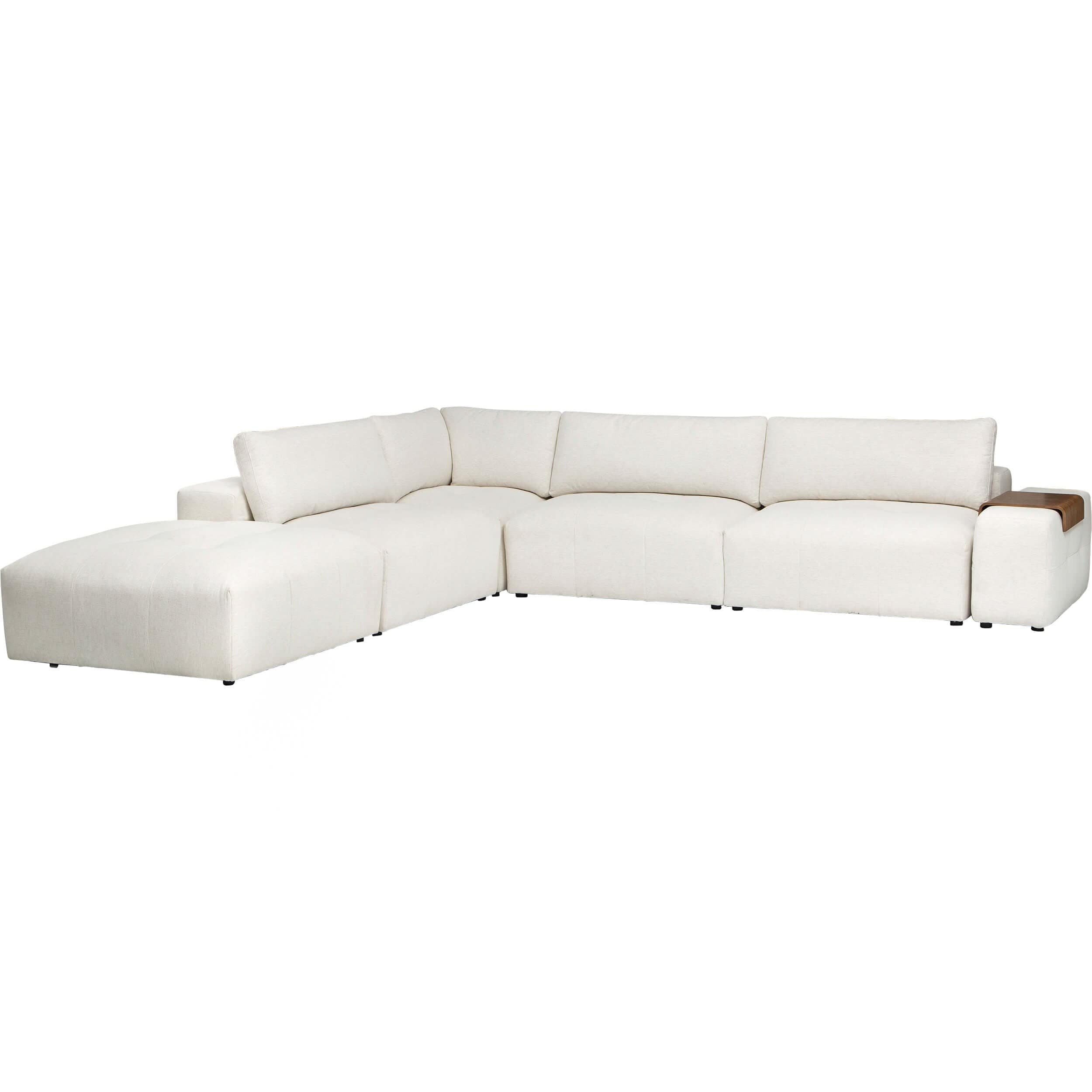 Image of Farley Sectional w/Ottoman, Nomad Snow