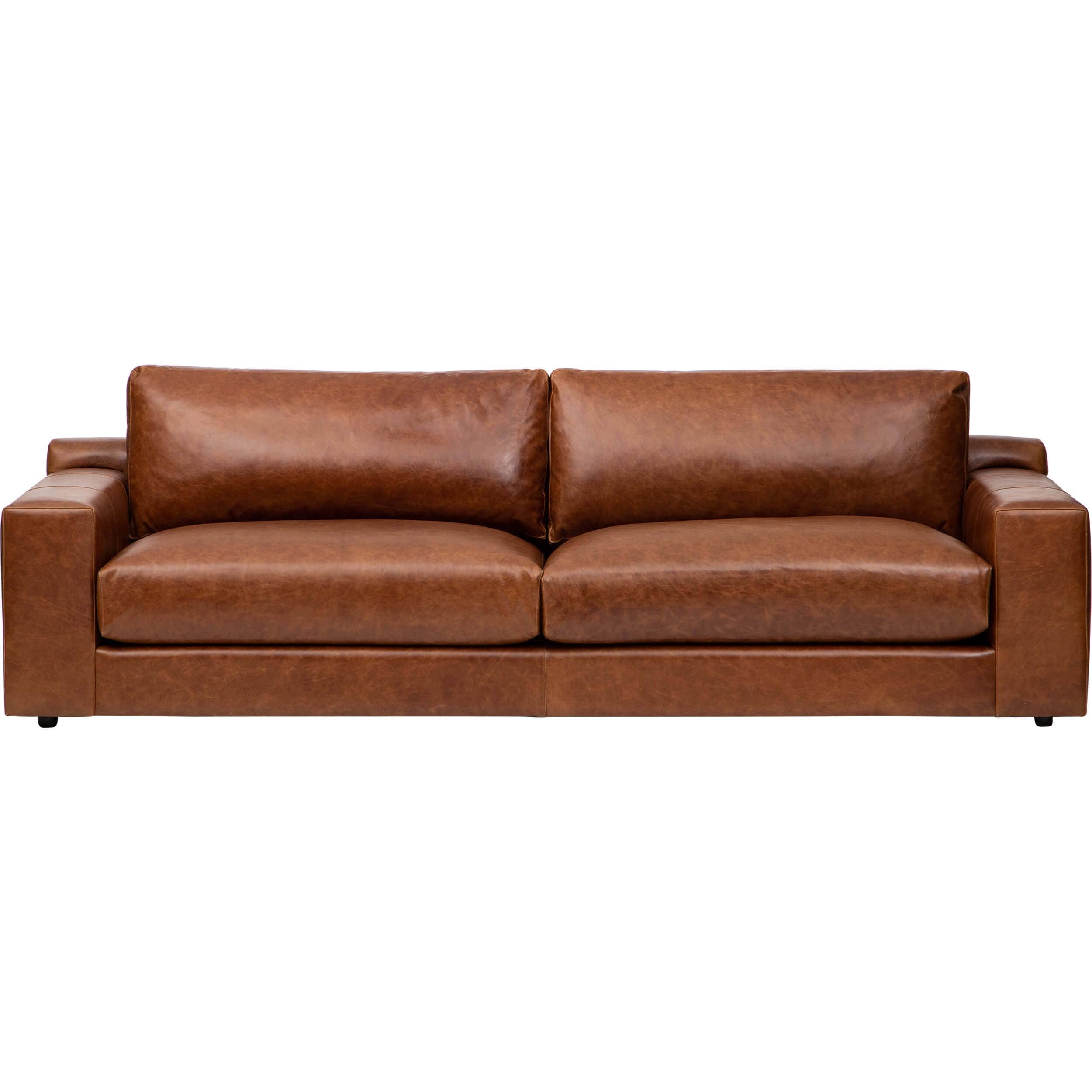 Image of Axel Leather Sofa, Laguna Cognac