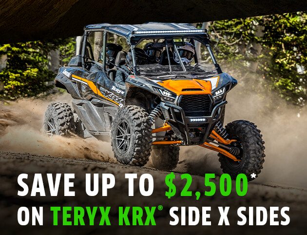 SAVE UP TO $2,500* ON TERYX KRX® SIDE X SIDES