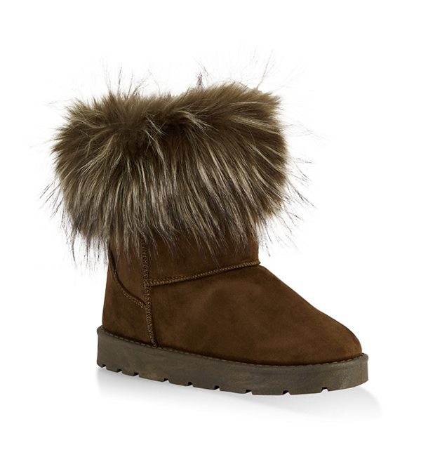 Faux Fur Cuff Boots