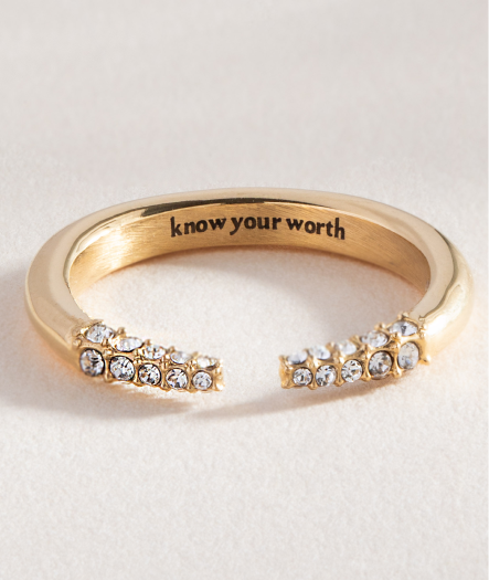 “Know Your Worth” Open Tusk Ring | SHOP NOW