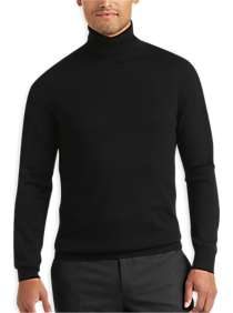 Joseph Abboud Black Turtleneck Merino Wool Sweater