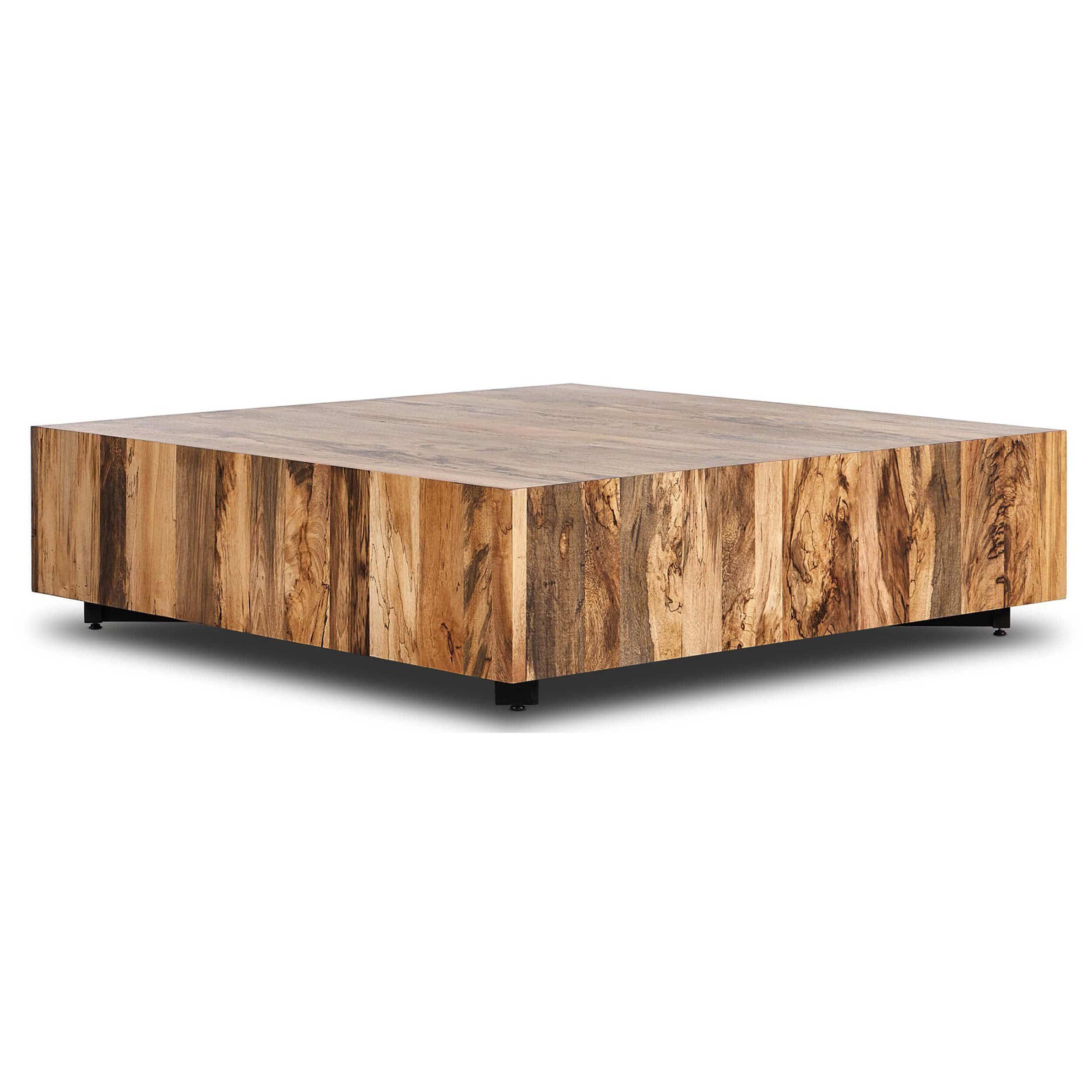 Image of Hudson Large Square Coffee Table, Spalted Primavera