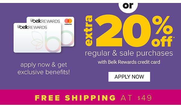 Ends Tomorrow! Belk Days - Extra 20% off Regular & Sale Purchases - Get Coupon