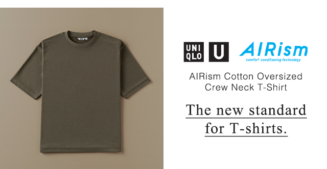 BANNER 1 - AIRISIM COTTON OVERSIZED CREW NECK T-SHIRT