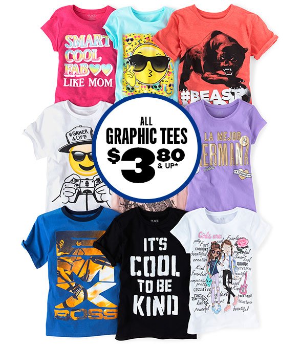 All Graphic Tees $3.80 & Up