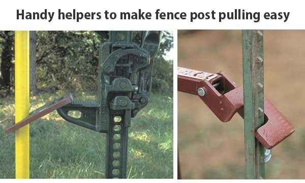 Handy helpers to make fence post pulling easy