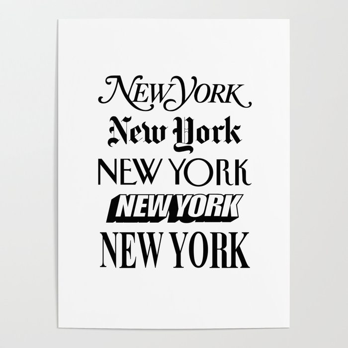 I Heart New York City Black and White New York Poster I Love NYC Design black-white home wall decor