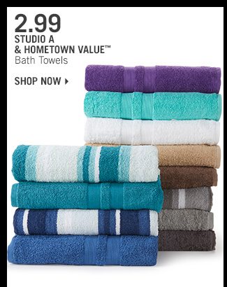 Shop 2.99 Studio A & Hometown Value Towels
