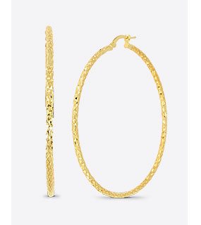 14K Yellow Gold Hoop Earrings