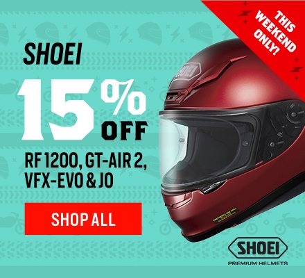 Shoei 15% Off Select Styles - Shop All