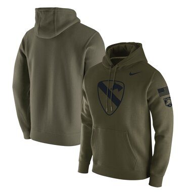 Army Black Knights Nike 1st Cavalry Division Patch Hoodie - Green