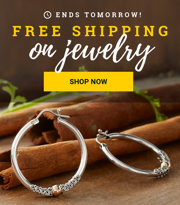 ENDS TOMORROW! | Free Shipping on jewelry | SHOP NOW