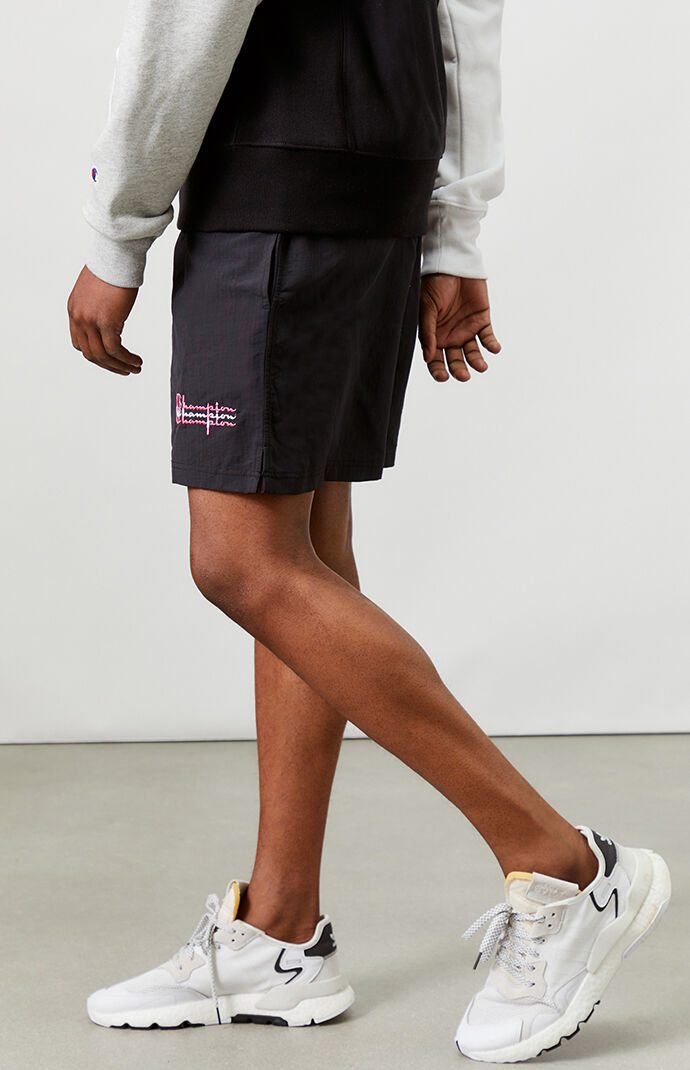 champion stacked nylon rip stop shorts