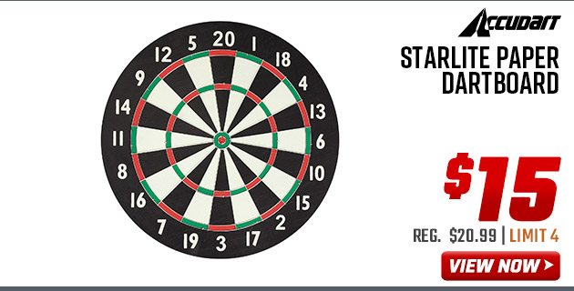 Accudart Starlite Paper Dartboard