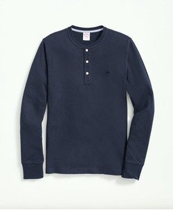 Cotton Henley Long-Sleeve T-Shirt