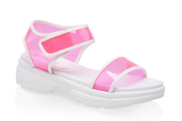 Sporty Neon Ankle Strap Sandals