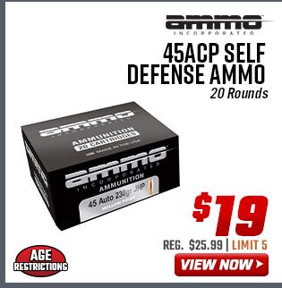 Ammo, Inc. 45ACP Self Defense Ammo