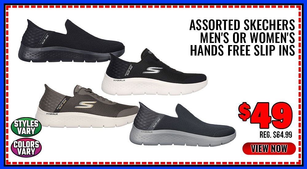 ASSORTED SKECHERS MEN'S OR WOMEN'S HANDS FREE SLIP INS