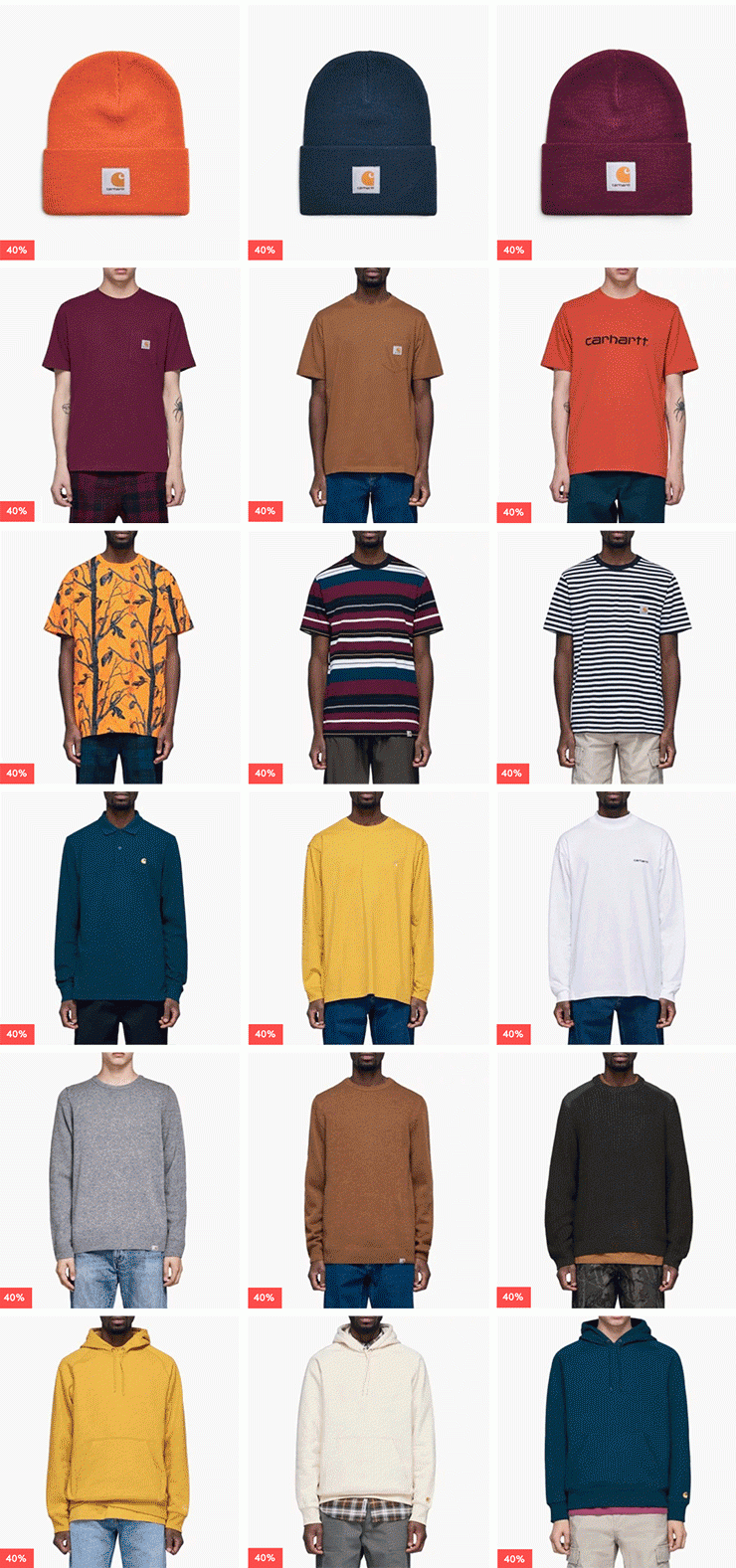 CARHARTT WIP 40% OFF