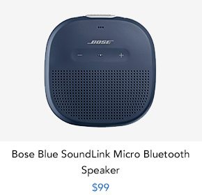 Shop Bose Blue SoundLink Micro Bluetooth Speaker