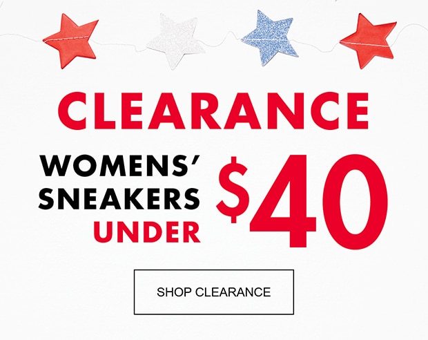 CLEARANCE WOMENS' SNEAKERS UNDER $40 SHOP CLEARANCE