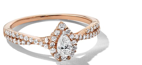 Rose Gold & Diamond engagement ring