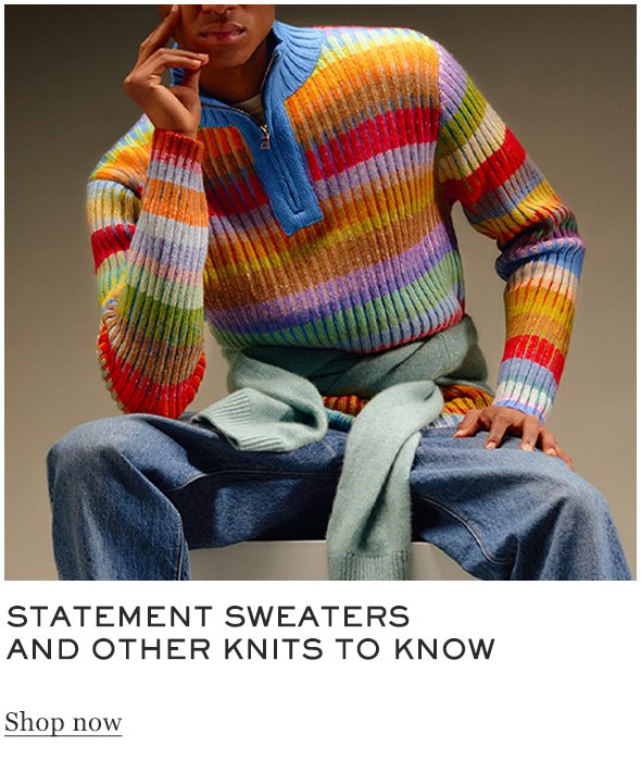 Statement sweaters and other knits to know